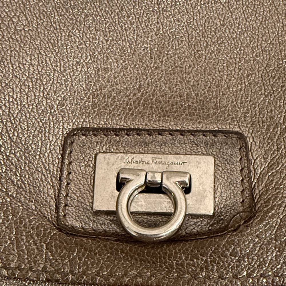 Vintage Metallic Ferragamo Shoulder Bag - Picture 2 of 16